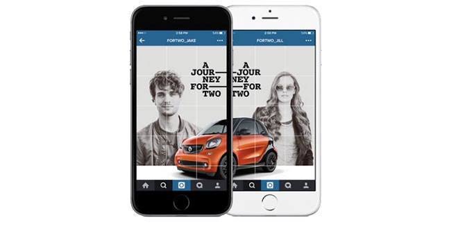 کمپین تبلیغاتی خودروهای Smart، داستانی دو نفره‌ در اینستاگرام